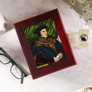 St. Thomas More Cherry Rosary Keepsake Box