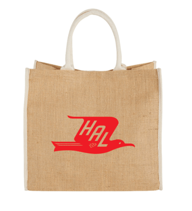 Red HAL Jute Tote