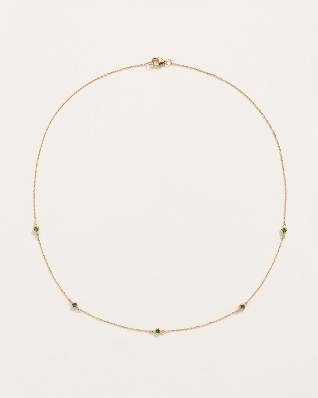 Emerald Station Necklace
