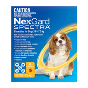 Nexgard Spectra Small Dogs (3.6 - 7.5kg) Yellow