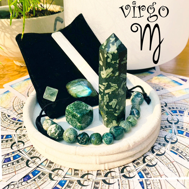 ♍ Virgo - August 23rd - September 22nd - Zodiac Crystal Fusion Set With Pouch