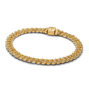 Pandora Pavé Gold-Plated Cuban Chain Bracelet