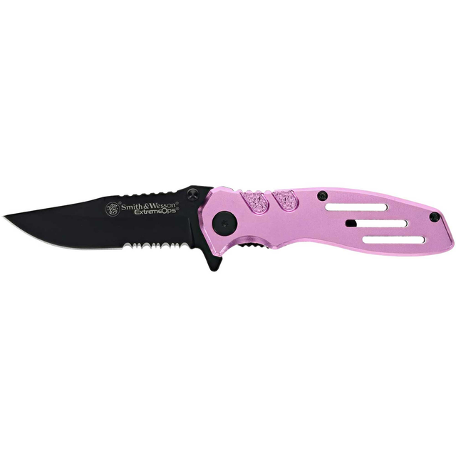 Smith & Wesson® SWA24SPCP Extreme Ops Liner Lock Folding Knife- PINK | Smith & Wesson