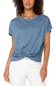 TWIST FRONT DOLMAN KNIT TEE