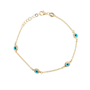 Baby 4 Round Evil Eye Bracelet