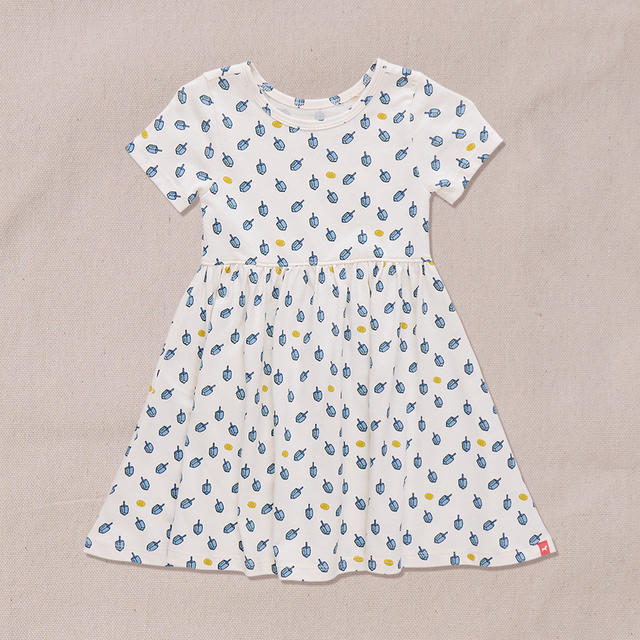 Sunny Dress - Tossed Dreidels