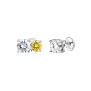 Moissanite S925 Toi et Moi & Round Cut Stud Earring Set