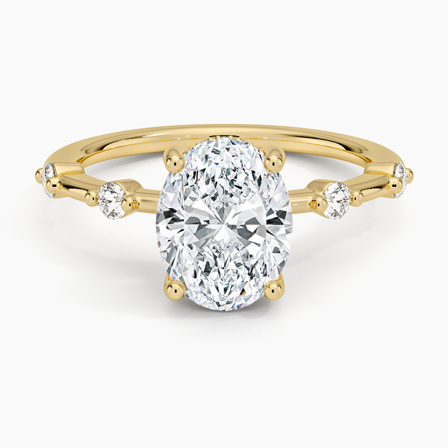 18K Yellow Gold Aimee Hidden Halo Diamond Ring
