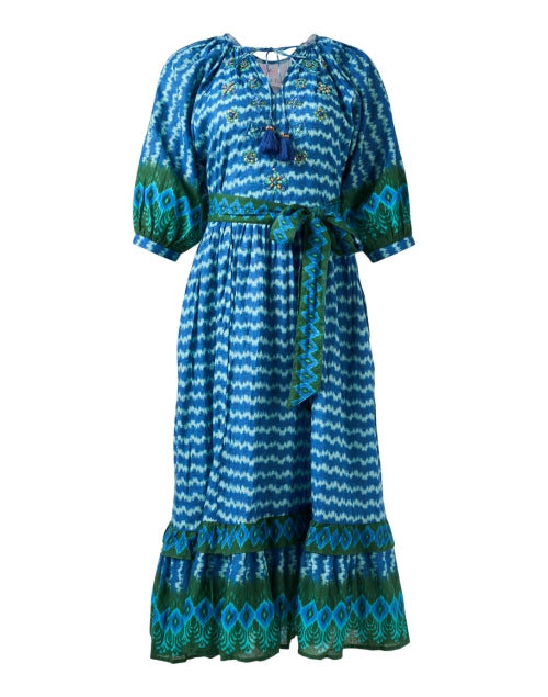Elsa Blue Multi Print Dress