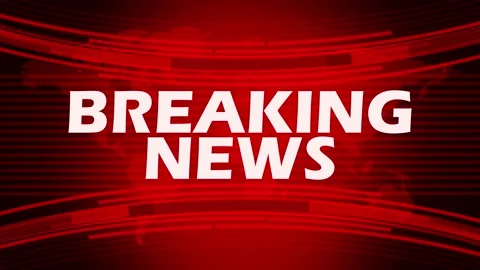 Breaking News Background in red colour. Broadcast Graphics Title Animation