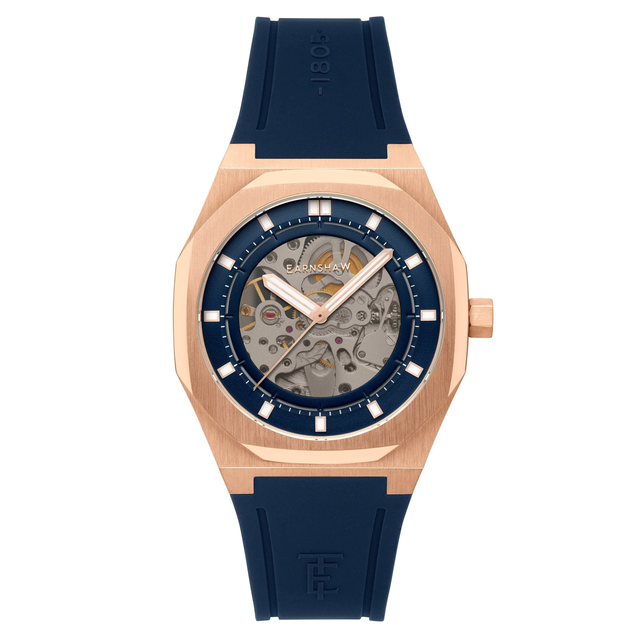 Thomas Earnshaw Discovery Drake Skeleton Automatic Roman Blue