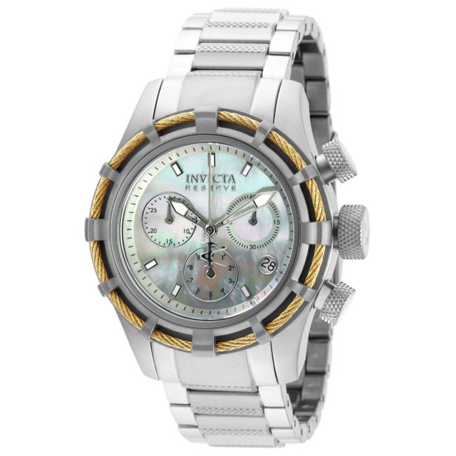Invicta Reserve Bolt Swiss Ronda 5040.D Caliber Women's Watch w/ Mother of Pearl Dial - 40mm, Steel (90009)