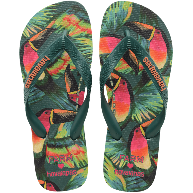 Women's FARM Rio Pink Toucan Top Flip Flops