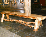 Aspen Lodge Log Bench
