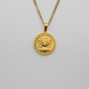 Medusa Pendant Necklace - Gold