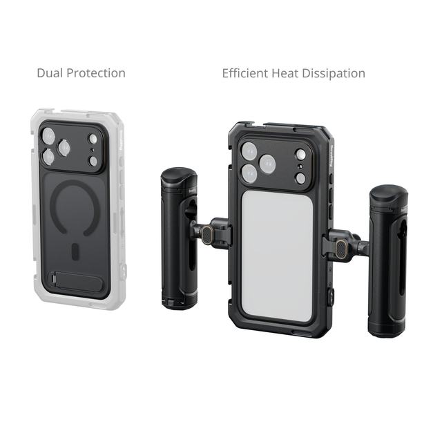Cage Kit for iPhone 17 Pro/Pro Max: Mobile Dual Handheld Phone Cage Kit