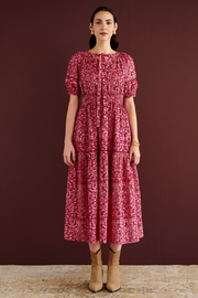 Selma Dress Ottoman Berry