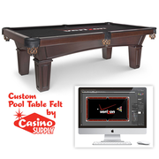 Custom Pool Table Felt With Matching Rails