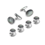 Oval Cufflinks & Dress Shirt Studs Set
