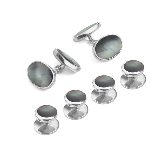 Oval Cufflinks & Dress Shirt Studs Set