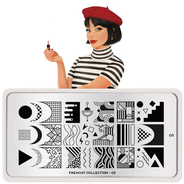 NEW Frenchy 03 ✦ Nail Stamping Plate