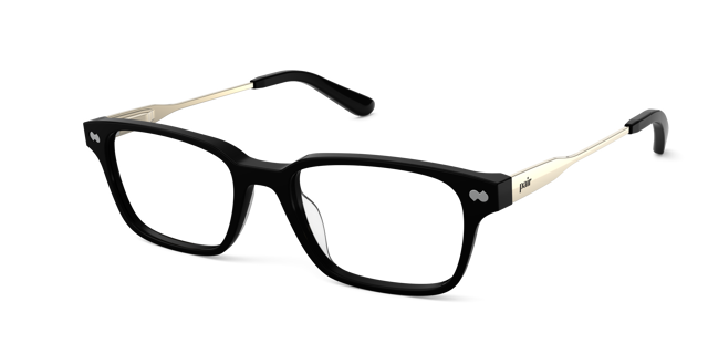 The Finley - Mixed Material Black Gold Metal