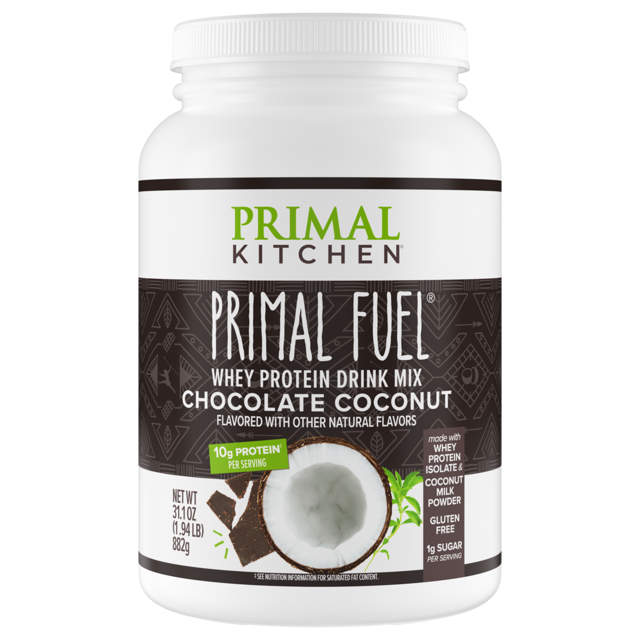 Primal Fuel: Chocolate Coconut Whey Protein Drink Mix