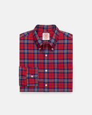 Made-in-USA Red Ground Tartan Flannel Sport Shirt - Classic Fit