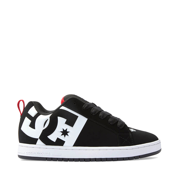 Mens DC Court Graffik Skate Shoe - Black / White / Red