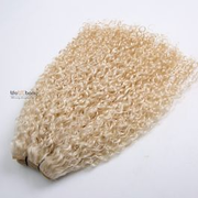 Luxury European virgin human hair wefts pure white color curly 1 pc a lot 100g/pc, 3.5oz/pc [whiteweft02]