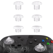 eXtremeRate EDGE Sticks Replacement Interchangeable Thumbsticks for Xbox Series X/S & Xbox Core & Xbox One X/S & Xbox Elite V1 & NS Switch Pro Controller - Clear