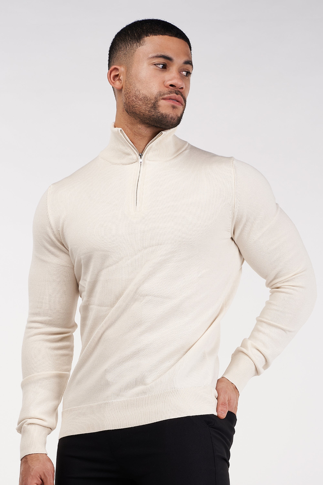 THE SANTONI HALF ZIP SWEATER