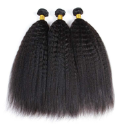 Kinky Straight Human Hair Bundles 3 Bundles Brazilian Virgin Yaki Hair Bundle Deals