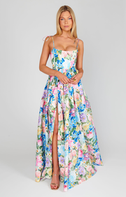 Juliet Maxi Dress ~ Mimosa Floral Taffeta