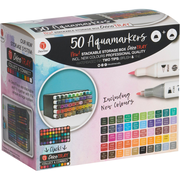 Pack of 50 Deco Time Aqua Markers in Deco Tray | Wilko