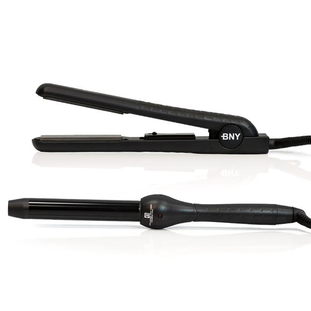 1.25" Ceramic Flat Iron and 1" Curling Iron| 2 piece Duo Set