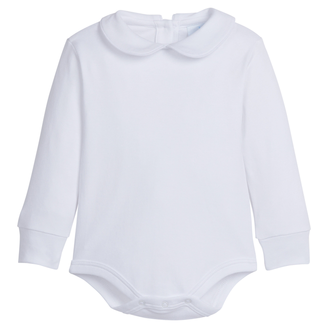 Piped Peter Pan Onesie - White