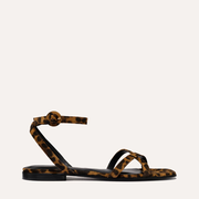 The Flat Sandal - Leopard Suede