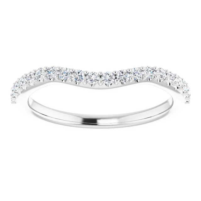 Corinne Curved Diamond Wedding Ring (1/3 TCW)