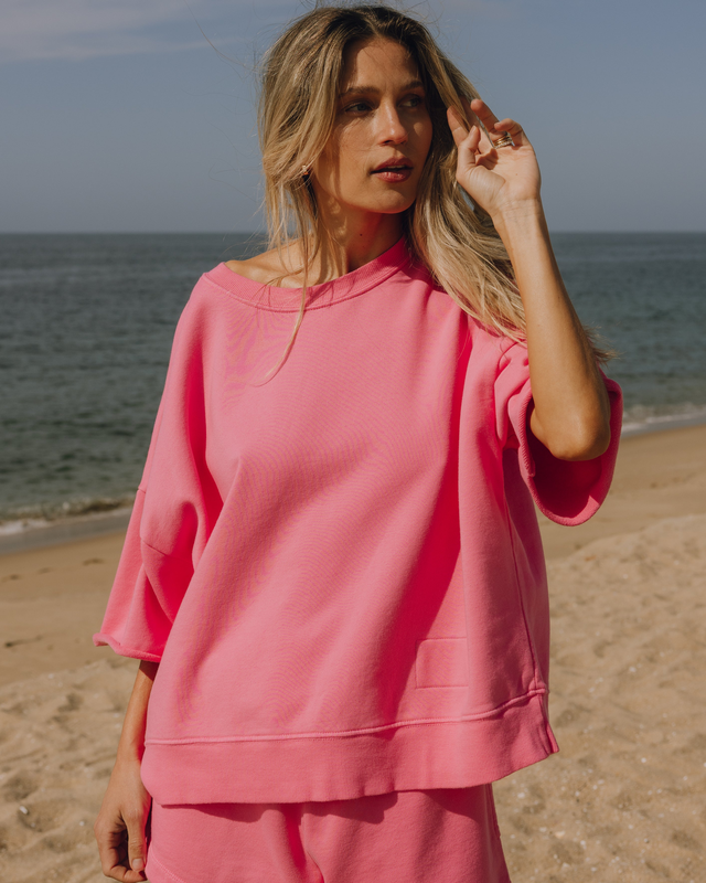 Cropped Sleeve Crew - Cheeks