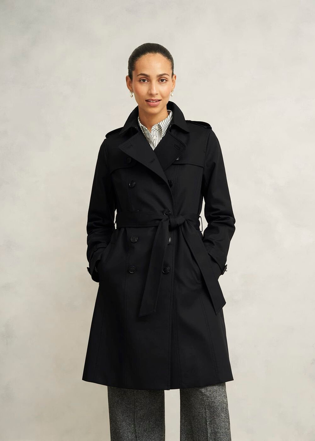 Petite Skylar Shower Resistant Trench Coat