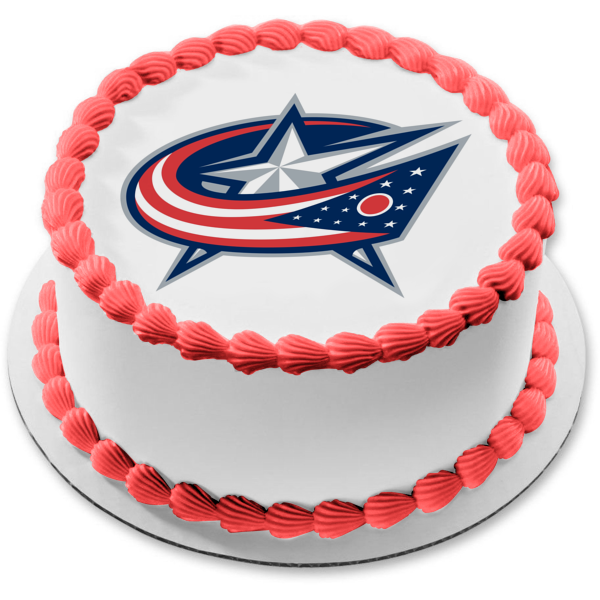 Columbus Blue Jackets Logo NHL Edible Cake Topper Image ABPID01901