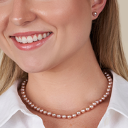 6.5-7.0 mm AAA Lavender Freshwater Pearl Necklace