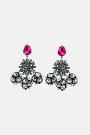 Pink Disco Snowflake Earrings