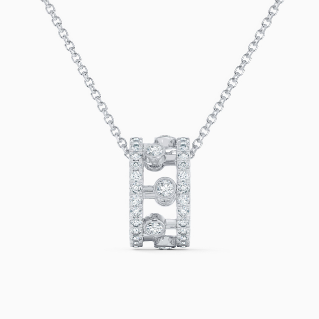 Dewdrop pendant in white gold