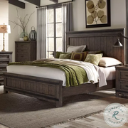 Thornwood Hills Rock Beaten Gray California King Panel Bed