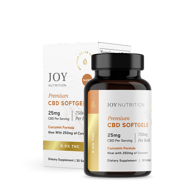 25mg CBD Softgels with Curcumin