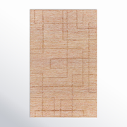 Rectangle Yuna Abstract Handmade Flatweave Jute Area Rug in Brown