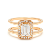 Attelage Halo Ring - Yellow Gold & White Diamond (1.00ct)