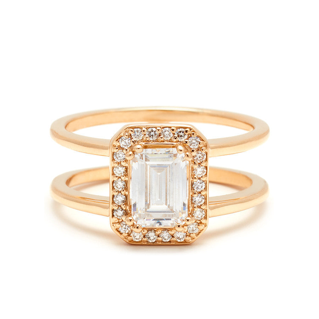 Attelage Halo Ring - Yellow Gold & White Diamond (1.00ct)